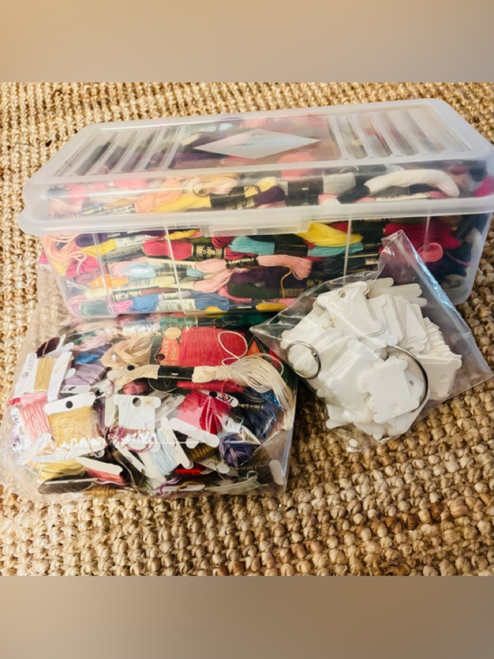 300+ lot of Embroidery Floss-DMC-J&P Coats, Galaxy & Designs for the needles.